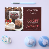 Dessert Hochzeitskuchen Bäckerei Flyer (Einzeln)