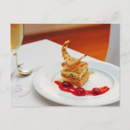 Dessert im Restaurant Postkarte