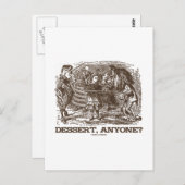 Dessert, jemand? (Unicorn Alice Lion Wonderland) Postkarte (Vorne/Hinten)