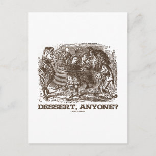Dessert, jemand? (Unicorn Alice Lion Wonderland) Postkarte