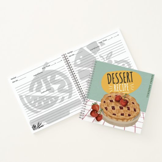 Dessert Kochbuch Backwaren Rezept Personalisiert Notizblock (Innenseite)