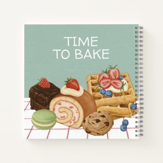 Dessert Kochbuch Backwaren Rezept Personalisiert Notizblock (Rückseite)