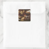 Dessert oder das Zeichen des Süßers Quadratischer Aufkleber (Tasche)