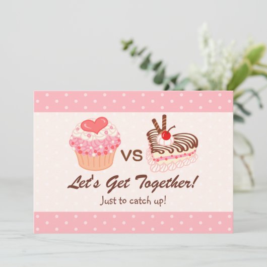 Dessert Party! Einladung (Stehend Vorderseite)