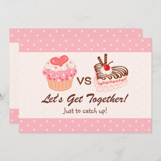 Dessert Party! Einladung (Vorne/Hinten)