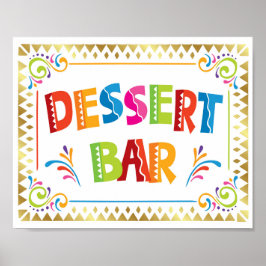 DESSERT PARTY Fiesta Party Signieren Print Poster
