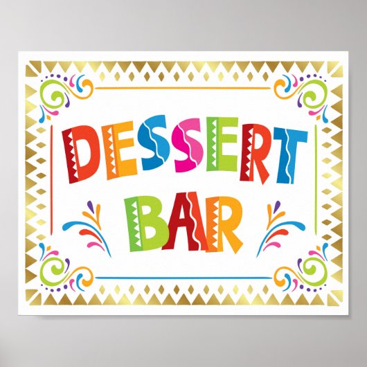 DESSERT PARTY Fiesta Party Signieren Print Poster (Vorne)