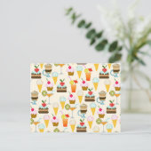 Dessert Postkarte (Stehend Vorderseite)