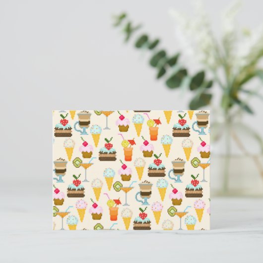 Dessert Postkarte (Stehend Vorderseite)