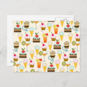 Dessert Postkarte (Vorne/Hinten)
