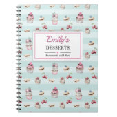 Dessert Rezept Book Baker Koch Cook Blank Notebook Notizblock (Vorderseite)
