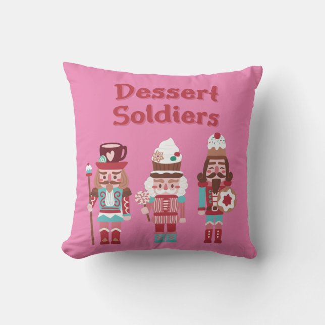 Dessert Soldier Nutcrackers Kissen (Vorderseite)