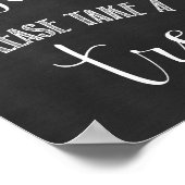 Dessert Table Chalkboard Wedding Poster (Ecke)