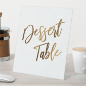 Dessert Table Simple Gold Handwriting Typografie Sockelschild (In Situ)