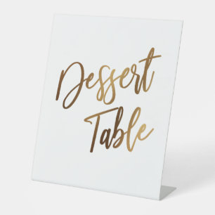 Dessert Table Simple Gold Handwriting Typografie Sockelschild