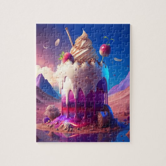 DESSERT x DESERT - Köstliche Kuchenfantasie Kunst Puzzle (Vertikal)