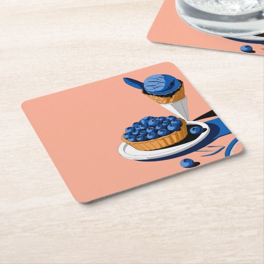 Dessertdekor Rechteckiger Pappuntersetzer (angewinkelt)