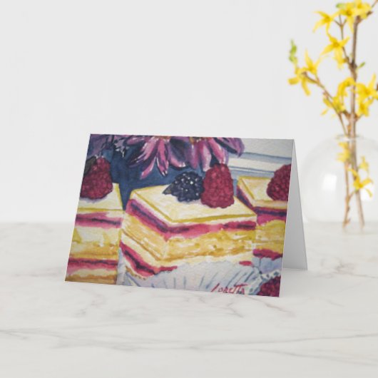 Dessertgebäck Karte (Gelbe Blume)