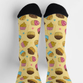Dessertkuchen und Muffins Gemustert Socken (Oben)