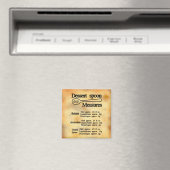 Dessertlöffel-Maßumrechnungstabelle Backen Magnet (In Situ (Geschirrspüler))