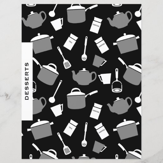 Dessertrezeptorteil | Schwarze und weiße Küche (Rückseite)