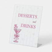 Desserts and Drinks Sign | A Tiny Bit Engaged  Sockelschild (Vorderseite)