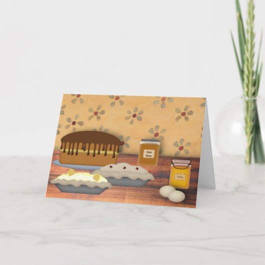 Desserts Erntedank Card Feiertagskarte (Vorderseite)