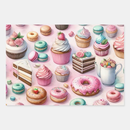 Desserts Geschenkpapier Set (Vorderseite 2)