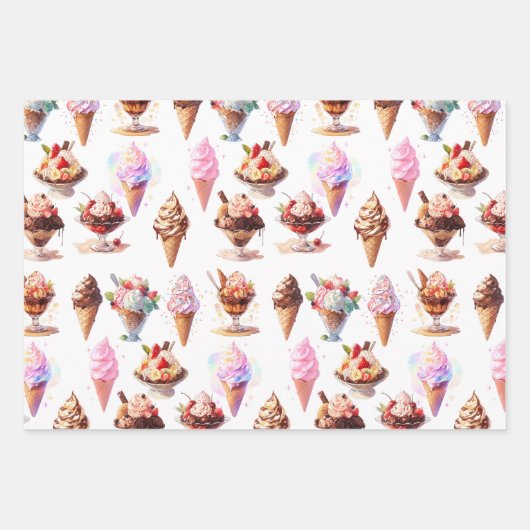 Desserts Geschenkpapier Set (Vorderseite)