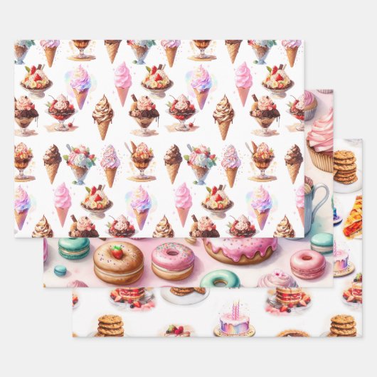 Desserts Geschenkpapier Set (Set)