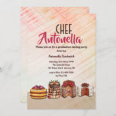 Desserts Koch Graduation Party Einladung (Vorne/Hinten)