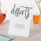 Desserts Menü Hochzeit Kunstrasen Sockelschild (In Situ)