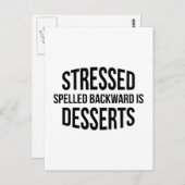 Desserts mit Stressbuchstaben Postkarte (Vorne/Hinten)