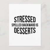 Desserts mit Stressbuchstaben Postkarte (Vorderseite)