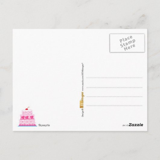 Desserts Postkarte (Rückseite)
