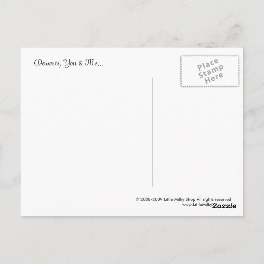 Desserts, Postkarte (Rückseite)