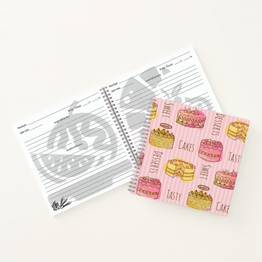 Desserts Rezept Notebooks Notizblock (Innenseite)