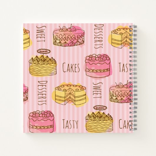Desserts Rezept Notebooks Notizblock (Rückseite)