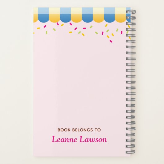 Desserts und Candies Notebook Journal Notizblock (Rückseite)