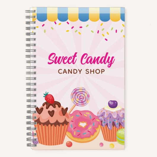 Desserts und Candies Notebook Journal Notizblock (Vorderseite)