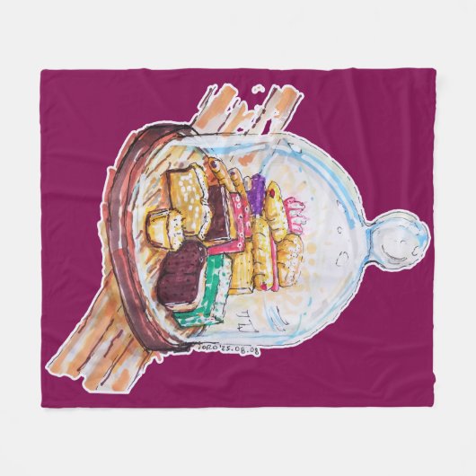 Desserts unter dem Glasdach Fleecedecke (Vorderseite (Horizontal))