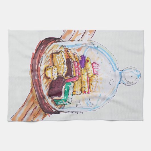 Desserts unter dem Glasdach Geschirrtuch (Horizontal)