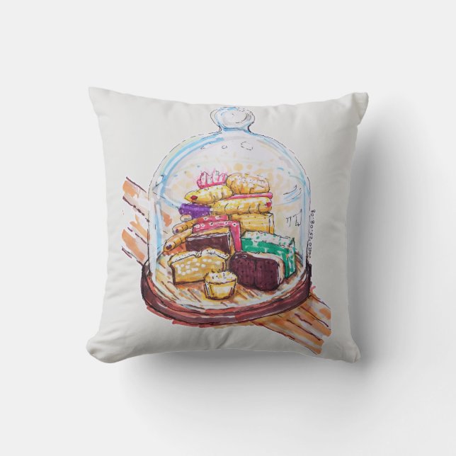 Desserts unter dem Glasdach Kissen (Vorderseite)