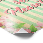 Desserttisch für Mädchenduschenschild. Fotodruck (Ecke)