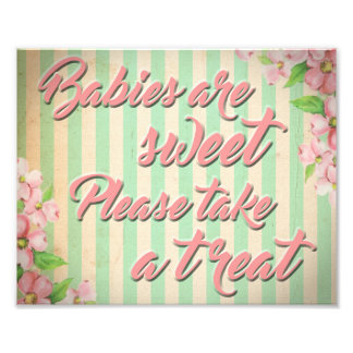 Desserttisch für Mädchenduschenschild. Fotodruck