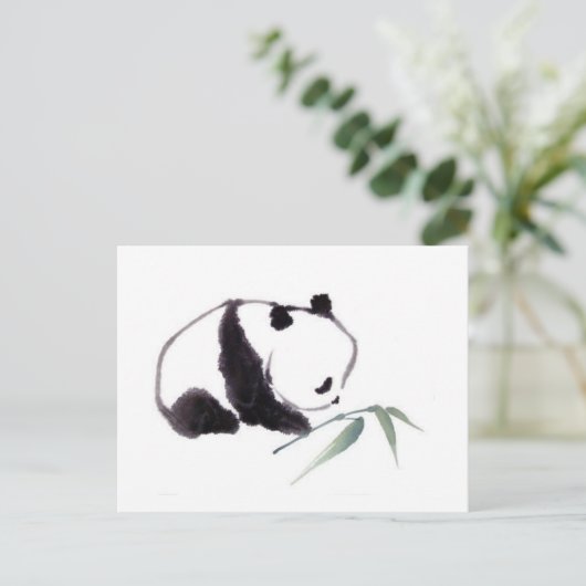 Dessin Panda Postkarte (Stehend Vorderseite)