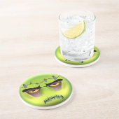 Dessous De Verre en Grès Frankenmoji Getränkeuntersetzer (Seite)
