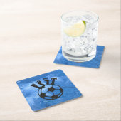 Dessous-de-verre en papier football rechteckiger pappuntersetzer (Vor Ort)