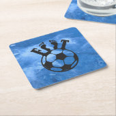 Dessous-de-verre en papier football rechteckiger pappuntersetzer (angewinkelt)