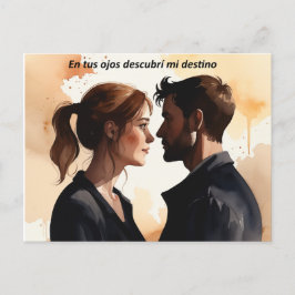 Destellos de Miradas: Ilustración en Acuarela que  Feiertagspostkarte